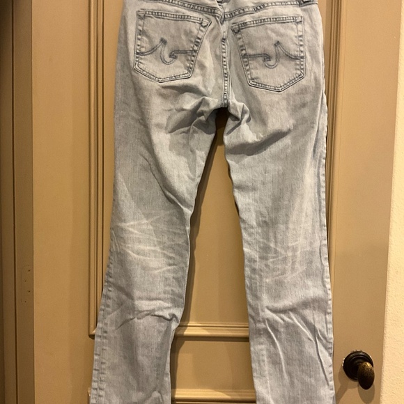 AG Everett Slim Straight Jeans Light Blue Faded Denim Size 31 33 W31 L33 31R - Picture 4 of 8